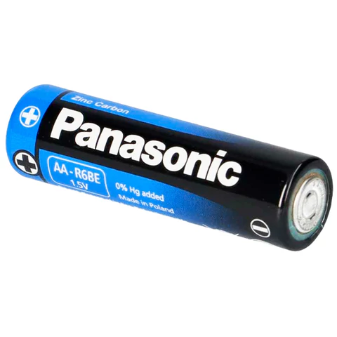 Батарейки КОМПЛЕКТ 4 шт., PANASONIC AA R6 (316), солевые, пальчиковые, в пленке,