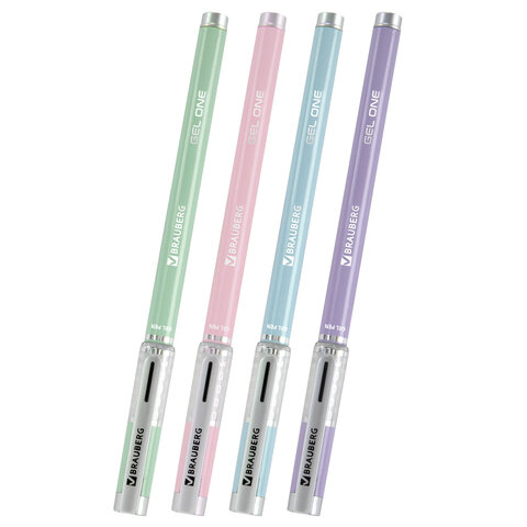 Ручка гелевая BRAUBERG "GEL ONE PASTEL", ЧЕРНАЯ, корпус ассорти, узел Ручка гелевая BRAUBERG "GEL ONE PASTEL", ЧЕРНАЯ, корпус ассорти, узел