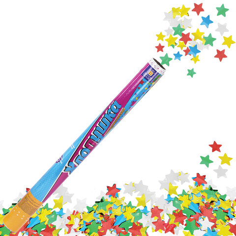 Хлопушка пневматическая 60 см "XXL ЗВЕЗДЫ", фольга, ассорти, ЗОЛОТАЯ Хлопушка пневматическая 60 см "XXL ЗВЕЗДЫ", фольга, ассорти, ЗОЛОТАЯ