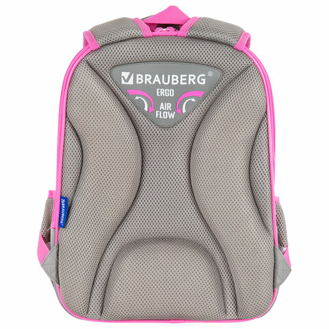 Ранец BRAUBERG QUADRO, 3 отделения, с брелком, Hi there, велюровая панель,