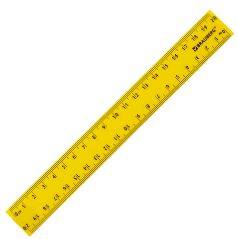 Линейки пластиковые 20 см, неоновые, BRAUBERG, НАБОР 4 штуки, пенал, 210904