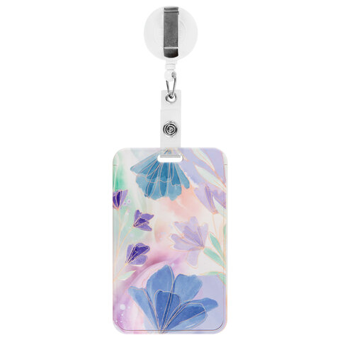 Бейдж вертикальный с 3D-печатью "Pastel grade" (85х54 мм), с рулеткой, Бейдж вертикальный с 3D-печатью "Pastel grade" (85х54 мм), с рулеткой,