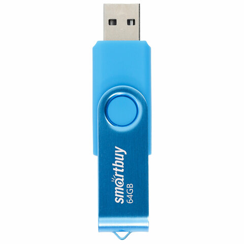 Флеш-диск 64 GB SMARTBUY Twist USB 2.0, синий, SB064GB2TWB Флеш-диск 64 GB SMARTBUY Twist USB 2.0, синий, SB064GB2TWB