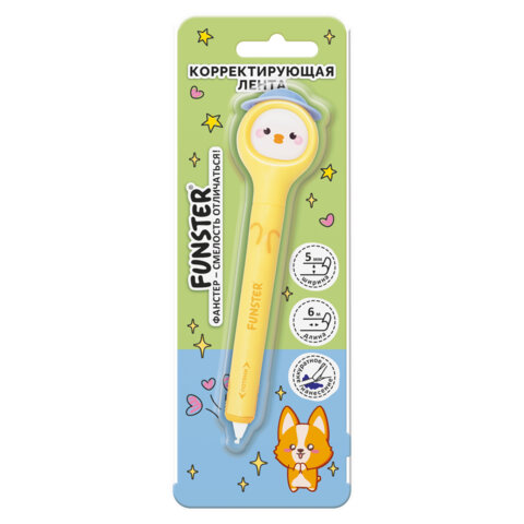Корректирующая лента FUNSTER (ФАНСТЕР) "Милые зверята", 5 мм x 6 м, Корректирующая лента FUNSTER (ФАНСТЕР) "Милые зверята", 5 мм x 6 м,