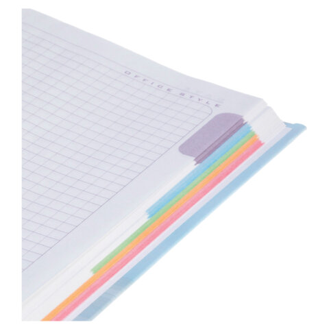 Блокнот А5 167х216 мм, 80 л., твёрдый, клетка, матовая ламинация, блок 5 цветов,