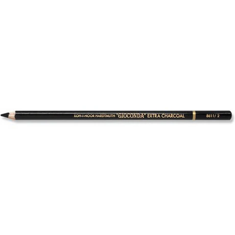 Карандаш угольный KOH-I-NOOR, 1 шт., "Gioconda" EXTRA, черный, B, Карандаш угольный KOH-I-NOOR, 1 шт., "Gioconda" EXTRA, черный, B,