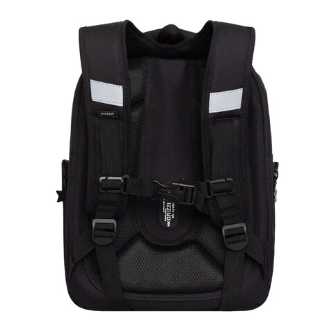 Ранец GRIZZLY анатомическая спинка, с брелоком, для девочек, "STARS", Ранец GRIZZLY анатомическая спинка, с брелоком, для девочек, "STARS",