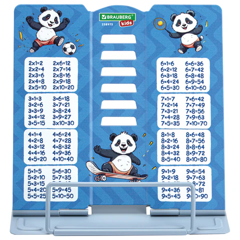 Подставка для книг и учебников BRAUBERG KIDS mini "Panda" с таблицей