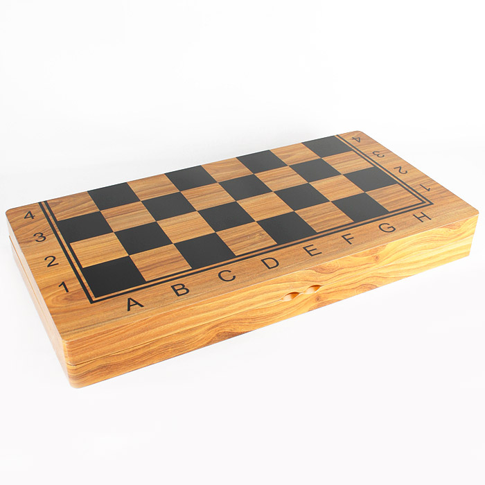 Игра 3 в 1 Шахматы, шашки, нарды 49,5*49,5см (деревянные)