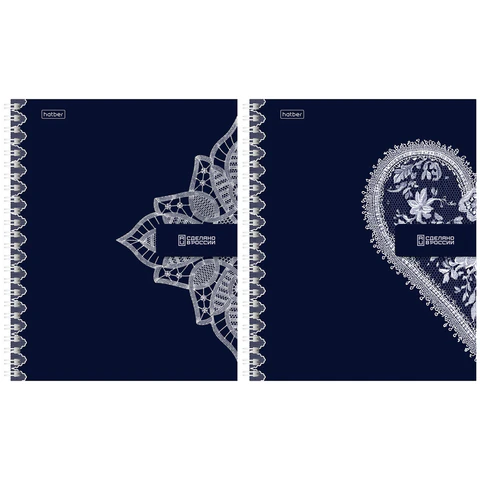 Тетрадь А5, 96 л., HATBER, гребень, клетка, Soft-touch ламинация, Тетрадь А5, 96 л., HATBER, гребень, клетка, Soft-touch ламинация,