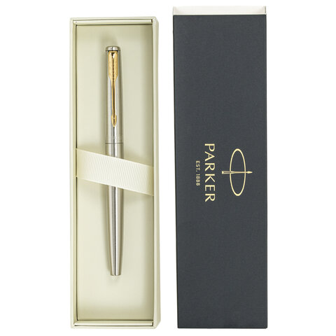 Ручка перьевая PARKER "Jotter Core Stainless Steel GT", ежедневник А5