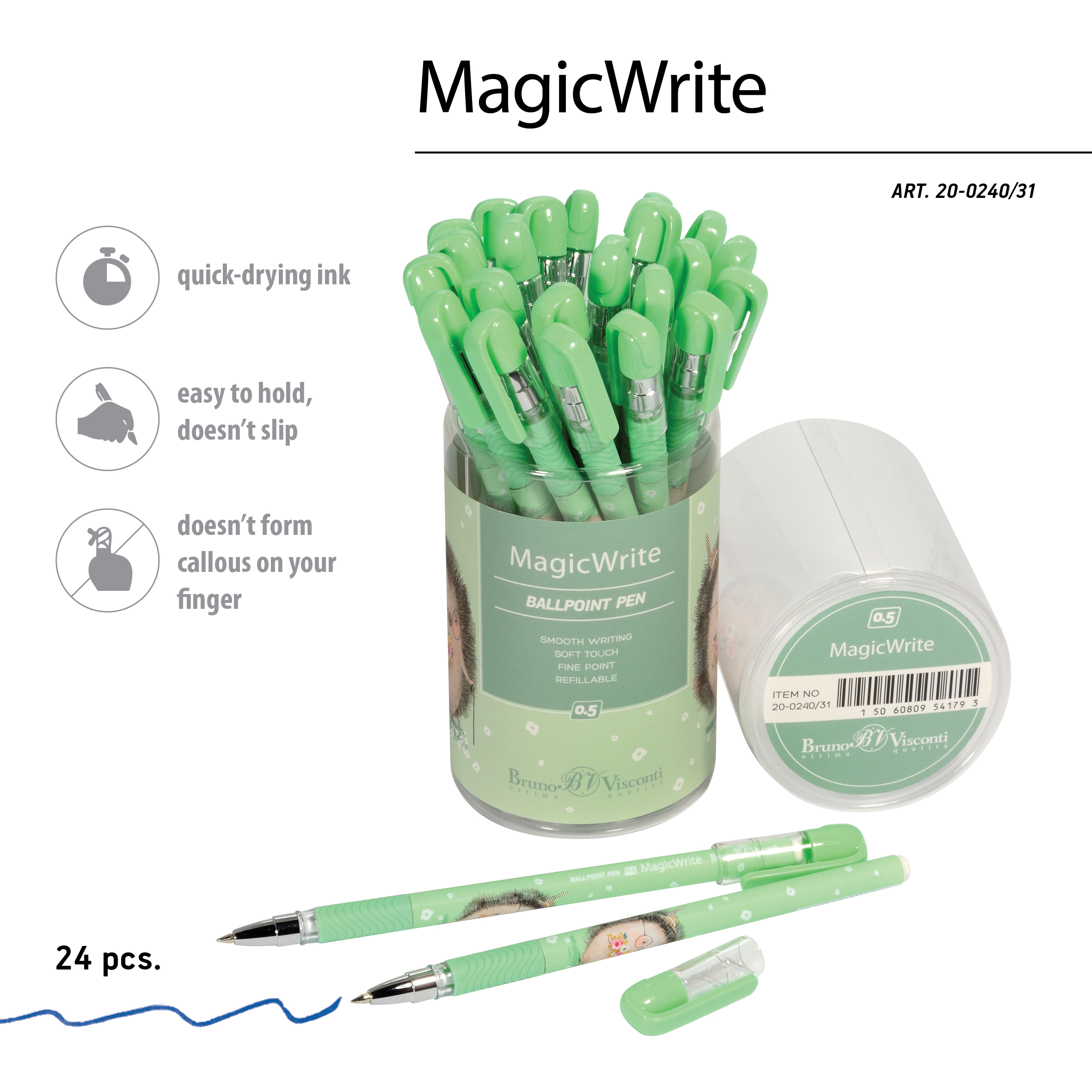 РУЧКА "MagicWrite. Forest Dream. Ежик с букетом" ШАРИКОВАЯ, 0.5 ММ, РУЧКА "MagicWrite. Forest Dream. Ежик с букетом" ШАРИКОВАЯ, 0.5 ММ,