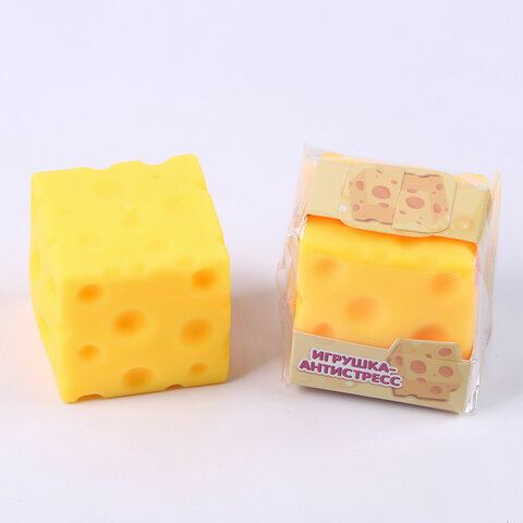 Игрушка-антистресс "СЫР", 6 см, дисплей, JOLLY JOT (ДЖОЛЛИ ДЖОТ), Игрушка-антистресс "СЫР", 6 см, дисплей, JOLLY JOT (ДЖОЛЛИ ДЖОТ),