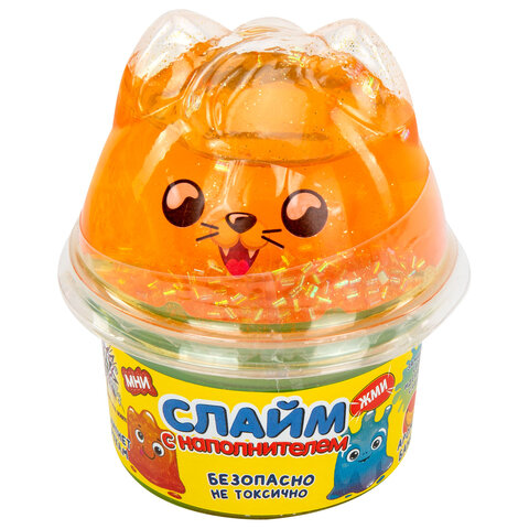 Слайм (лизун) с наполнителем, 200 г, ассорти 5 видов, JOLLY JOT (ДЖОЛЛИ ДЖОТ),