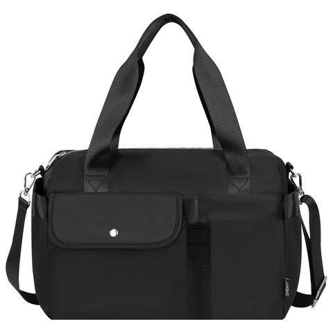 Сумка дорожная HEIKKI HANDY (ХЕЙКИ), карман на молнии, багажная лента, черная, Сумка дорожная HEIKKI HANDY (ХЕЙКИ), карман на молнии, багажная лента, черная,