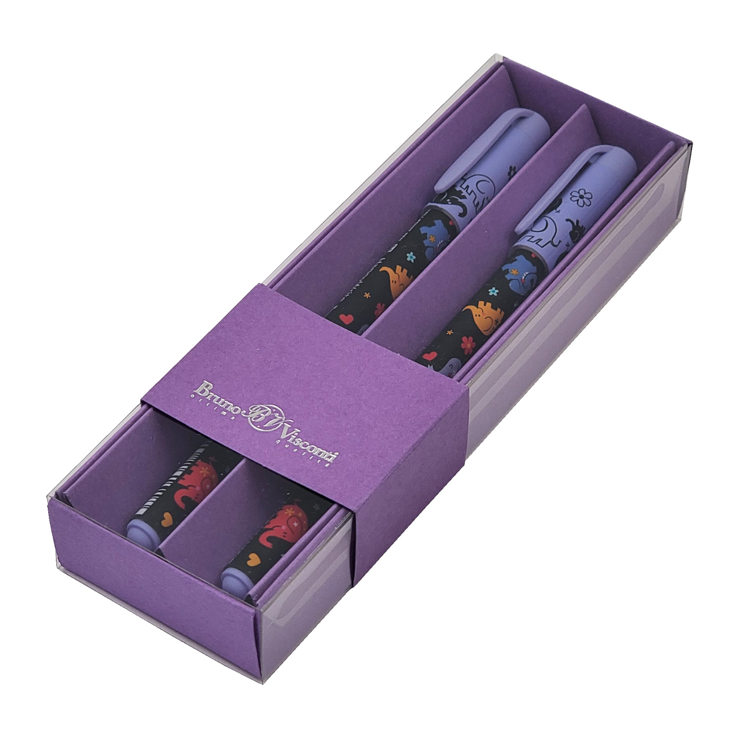 НАБОР ИЗ 2-Х РУЧЕК "HappyWrite. Разноцветные слоники" ШАРИКОВАЯ 0.5 НАБОР ИЗ 2-Х РУЧЕК "HappyWrite. Разноцветные слоники" ШАРИКОВАЯ 0.5