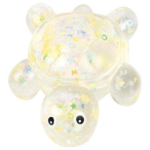 Игрушка-антистресс "ПРОЗРАЧНАЯ ЧЕРЕПАШКА", 8 см, ассорти 4 цвета,