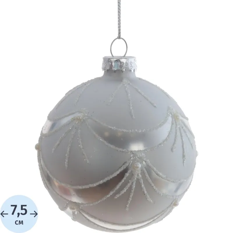 Шар Украшение новогоднее, D 7.5 см, L7,5 W7,5 H9 см, 809687 Шар Украшение новогоднее, D 7.5 см, L7,5 W7,5 H9 см, 809687