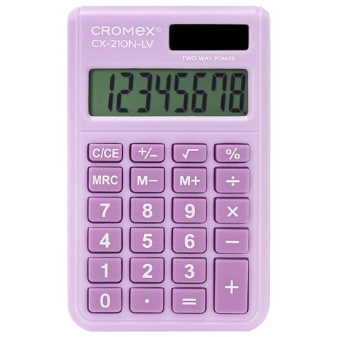Калькулятор карманный CROMEX (КРОМЕКС) CX-210N-LV (96х62 мм), 8 разрядов, Калькулятор карманный CROMEX (КРОМЕКС) CX-210N-LV (96х62 мм), 8 разрядов,