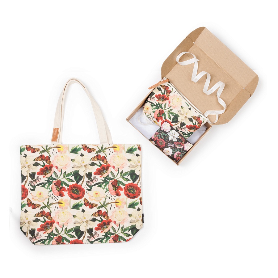 НАБОР ПОДАРОЧНЫЙ "FLORA. ПИОНЫ" (ШОППЕР И КОСМЕТИЧКА M) НАБОР ПОДАРОЧНЫЙ "FLORA. ПИОНЫ" (ШОППЕР И КОСМЕТИЧКА M)