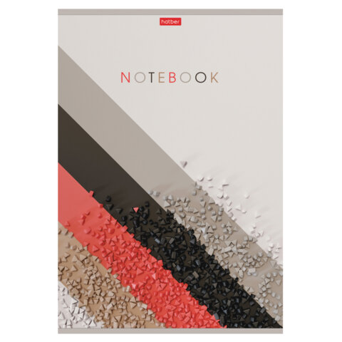 Тетрадь А4 96л. HATBER скоба, клетка, матовая ламинация, Арт-линии (микс в Тетрадь А4 96л. HATBER скоба, клетка, матовая ламинация, Арт-линии (микс в