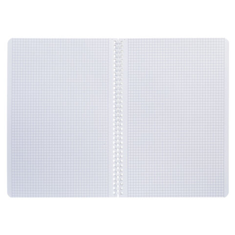 Тетрадь А4 80 л,. HATBER, гребень, клетка, Soft-touch ламинация, Тетрадь А4 80 л,. HATBER, гребень, клетка, Soft-touch ламинация,