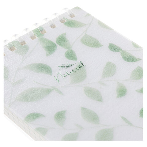 Блокнот МАЛЫЙ ФОРМАТ А6 80 л., мягкий гребень, пластик, фольга, клетка, HATBER,