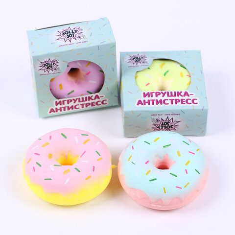 Игрушка-антистресс "ПОНЧИК", 8 см, ассорти, 4 цвета, дисплей, JOLLY