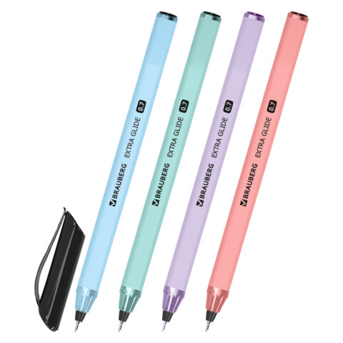 Ручка шариковая масляная BRAUBERG "Extra Glide Softy EL", СИНЯЯ, Ручка шариковая масляная BRAUBERG "Extra Glide Softy EL", СИНЯЯ,