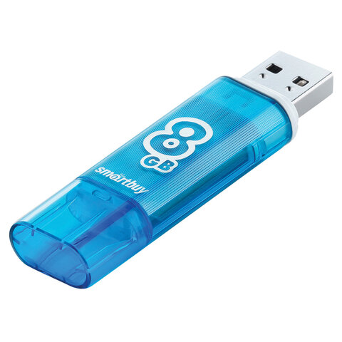Флеш-диск 8 GB, SMARTBUY Glossy, USB 2.0, синий, SB8GBGS-B Флеш-диск 8 GB, SMARTBUY Glossy, USB 2.0, синий, SB8GBGS-B