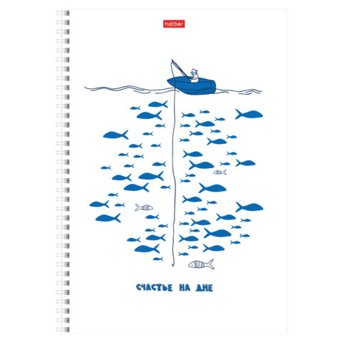 Тетрадь А4 80 л., HATBER, гребень, клетка, Soft-touch ламинация, цветной срез, Тетрадь А4 80 л., HATBER, гребень, клетка, Soft-touch ламинация, цветной срез,