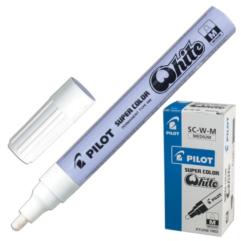 Маркер-краска лаковый (paint marker) PILOT, 2 мм, БЕЛЫЙ, круглый наконечник, Маркер-краска лаковый (paint marker) PILOT, 2 мм, БЕЛЫЙ, круглый наконечник,