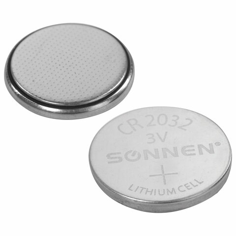 Батарейки литиевые SONNEN Lithium CR2032, "таблетки, дисковые, Батарейки литиевые SONNEN Lithium CR2032, "таблетки, дисковые,