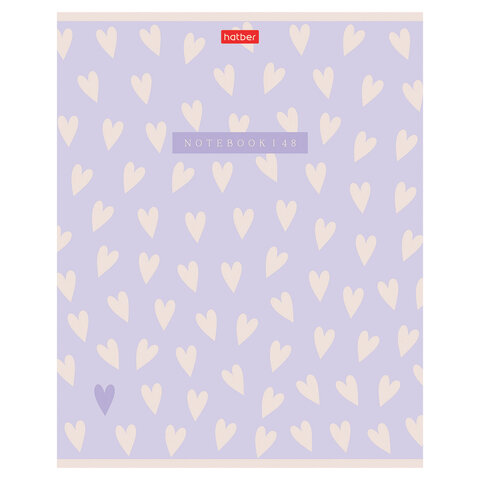 Тетрадь А5 48 л., HATBER, скоба, клетка, обложка картон, тиснение, LOVE IS... Тетрадь А5 48 л., HATBER, скоба, клетка, обложка картон, тиснение, LOVE IS...