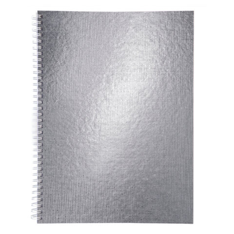 Тетрадь бумвинил А4 96 л., гребень, офсет №1, клетка, "СЕРЕБРО Тетрадь бумвинил А4 96 л., гребень, офсет №1, клетка, "СЕРЕБРО