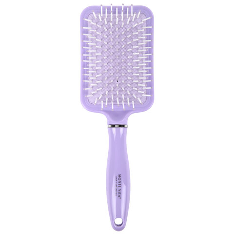 Расческа для волос массажная, широкая, 24х8 см, фиолетовая, MONTE VITA (МОНТЕ