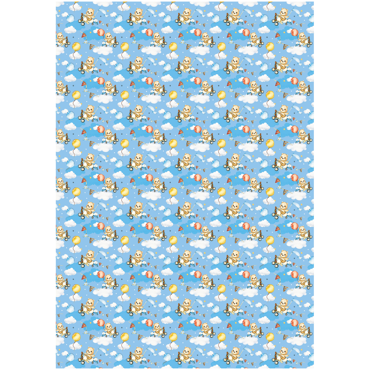 Упаковочная бумага глянцевая 70*100см, MESHU "Мир техники", 80г/м2,