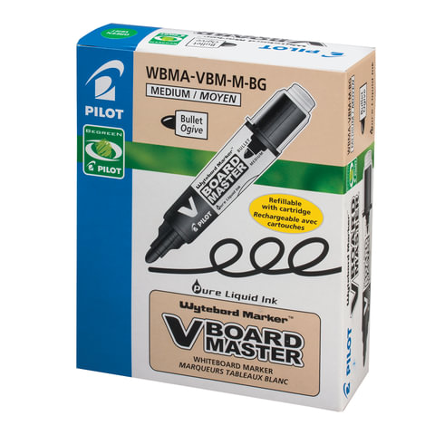 Маркер стираемый для белой доски ЗЕЛЕНЫЙ, PILOT "V-BOARD MASTER", 4 Маркер стираемый для белой доски ЗЕЛЕНЫЙ, PILOT "V-BOARD MASTER", 4