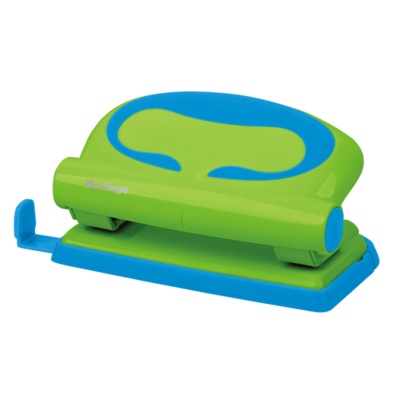 Дырокол Berlingo "Fuze" 10л., пластиковый, зеленый, с линейкой Дырокол Berlingo "Fuze" 10л., пластиковый, зеленый, с линейкой