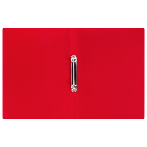 Папка на 2 кольцах А4 BRAUBERG UNIVERSAL, 25 мм, красная, до 170 листов, 0,5 мм,