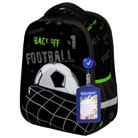 Ранец BRAUBERG FIT, 2 отделения, "Mesh goal", 3D-панель, 38х27х14 см, Ранец BRAUBERG FIT, 2 отделения, "Mesh goal", 3D-панель, 38х27х14 см,