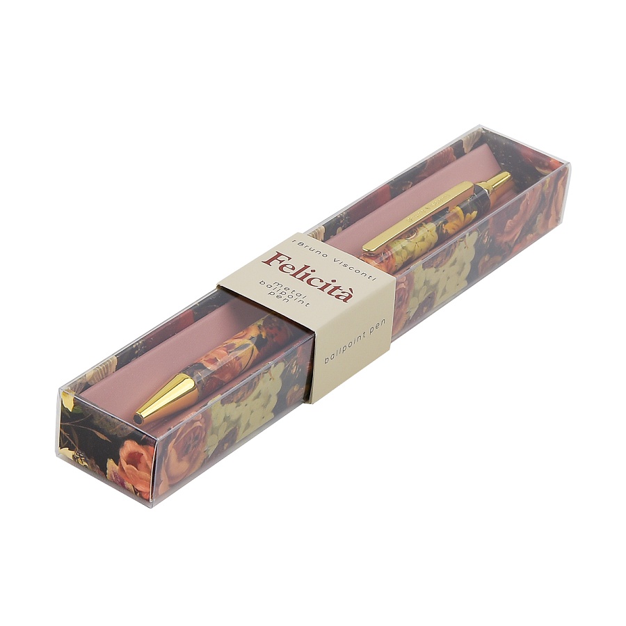 РУЧКА МЕТАЛЛИЧЕСКАЯ "FLORA LUSH BOUQUET" ШАРИКОВАЯ, 0,7 ММ, СИНЯЯ, В РУЧКА МЕТАЛЛИЧЕСКАЯ "FLORA LUSH BOUQUET" ШАРИКОВАЯ, 0,7 ММ, СИНЯЯ, В