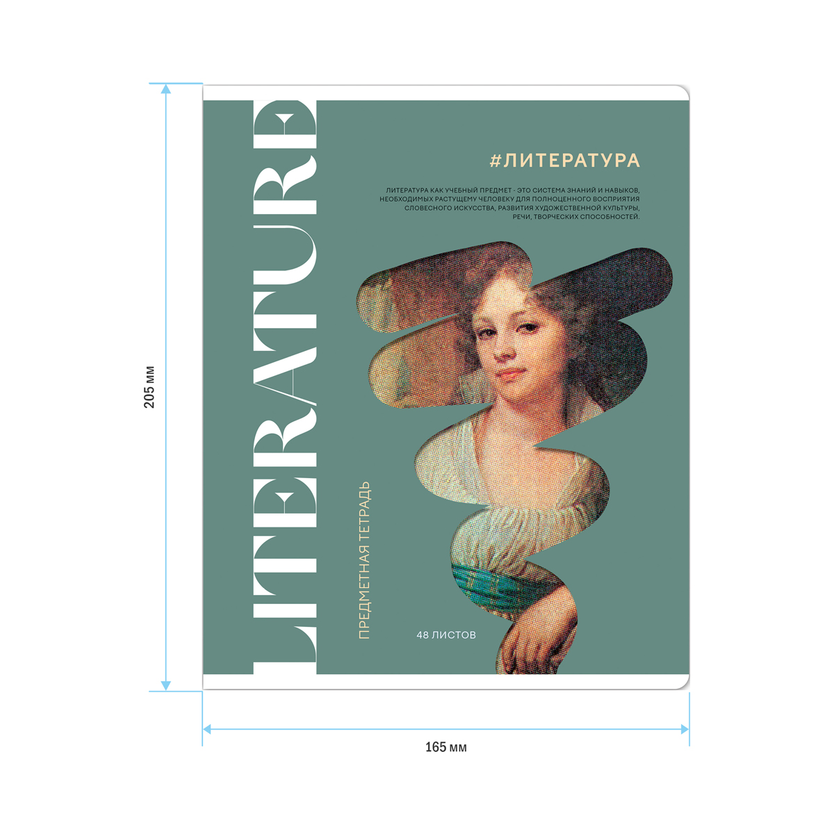 Тетрадь предметная 48л. ArtSpace "Коллаборация" - Литература, матовая