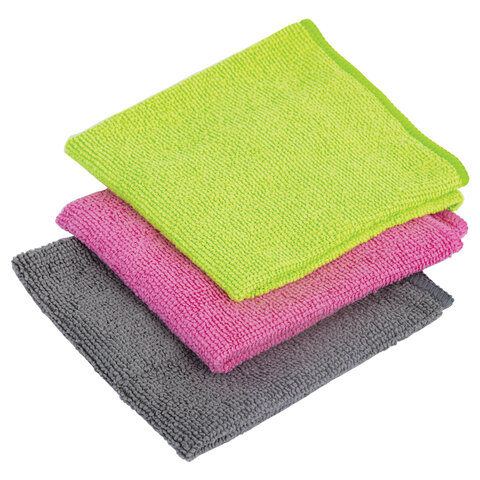 Салфетки из МИКРОФИБРЫ универсальные, 30х30 см, КОМПЛЕКТ 3 шт., ассорти Салфетки из МИКРОФИБРЫ универсальные, 30х30 см, КОМПЛЕКТ 3 шт., ассорти