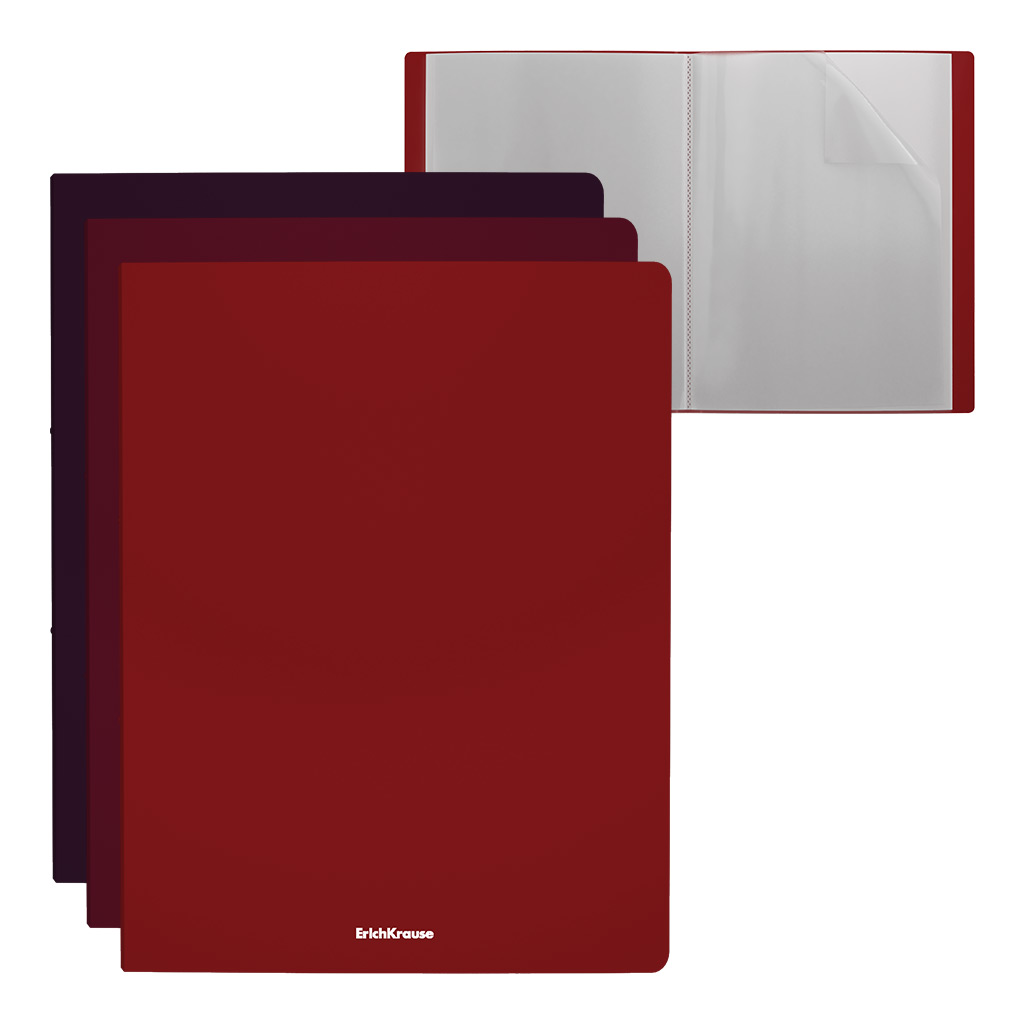 Папка файловая пластиковая Erich Krause® Matt Blackberry Marsala, c 40 Папка файловая пластиковая Erich Krause® Matt Blackberry Marsala, c 40