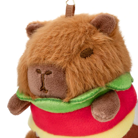 Игрушка-брелок мягкая "Капибара", 10,5 см, цвет коричневый, WOOZOO Игрушка-брелок мягкая "Капибара", 10,5 см, цвет коричневый, WOOZOO