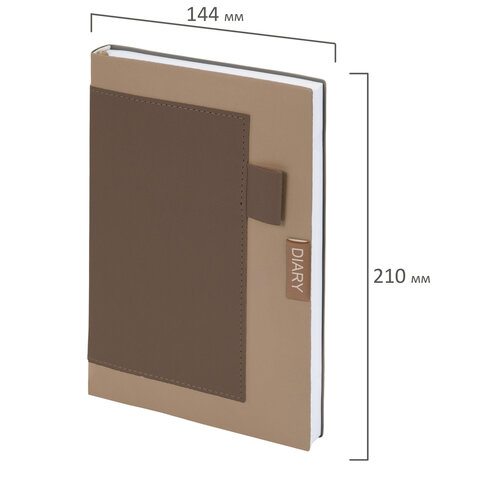 Ежедневник в наборе с ручкой А5, 144x210 мм, BRAUBERG "Style" под
