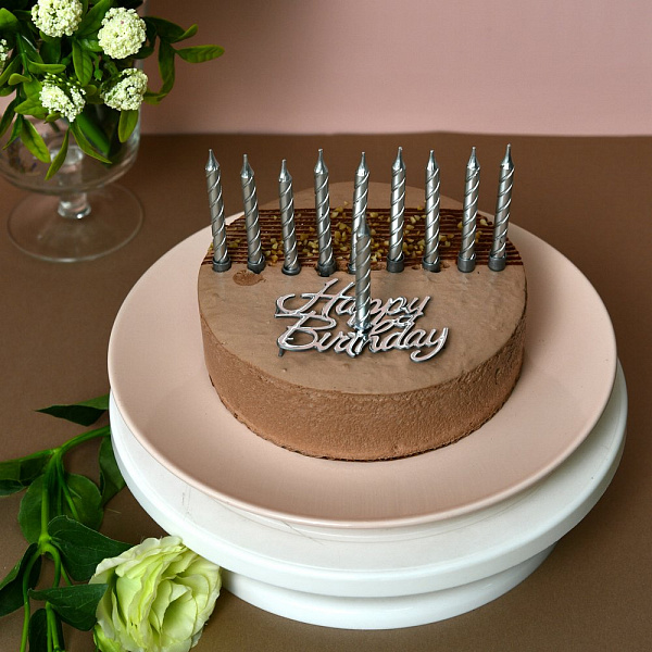Свечи для торта "Happy Birthday". Набор 10 шт + топпер. Длина 8 см. 2 Свечи для торта "Happy Birthday". Набор 10 шт + топпер. Длина 8 см. 2