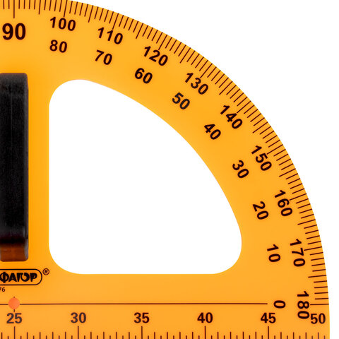 Транспортир 50 см, 180 градусов, пластиковый, для классной доски, с держателем,
