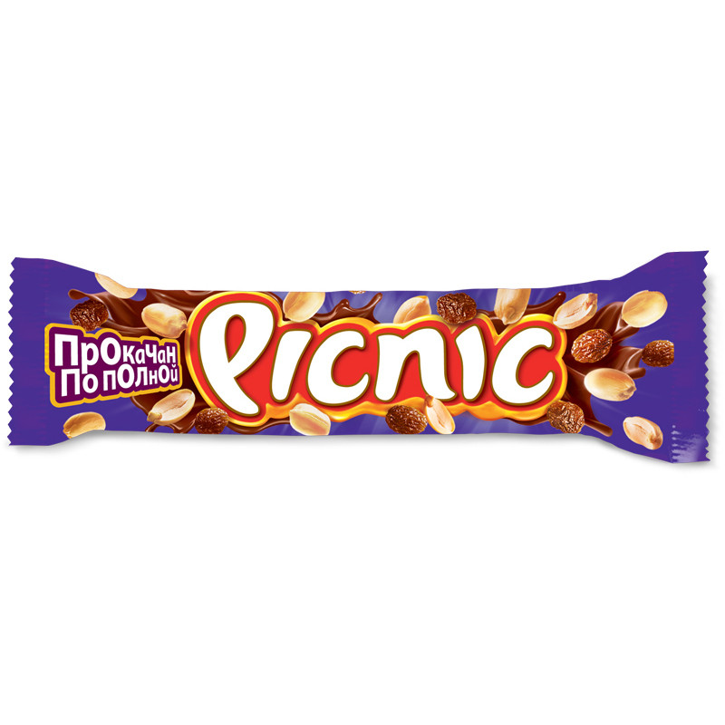 Шоколадный батончик PICNIC 38г Шоколадный батончик PICNIC 38г